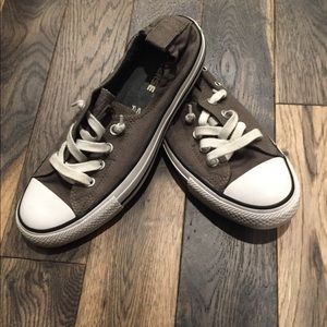 Converse All Star size 8 slip on grey